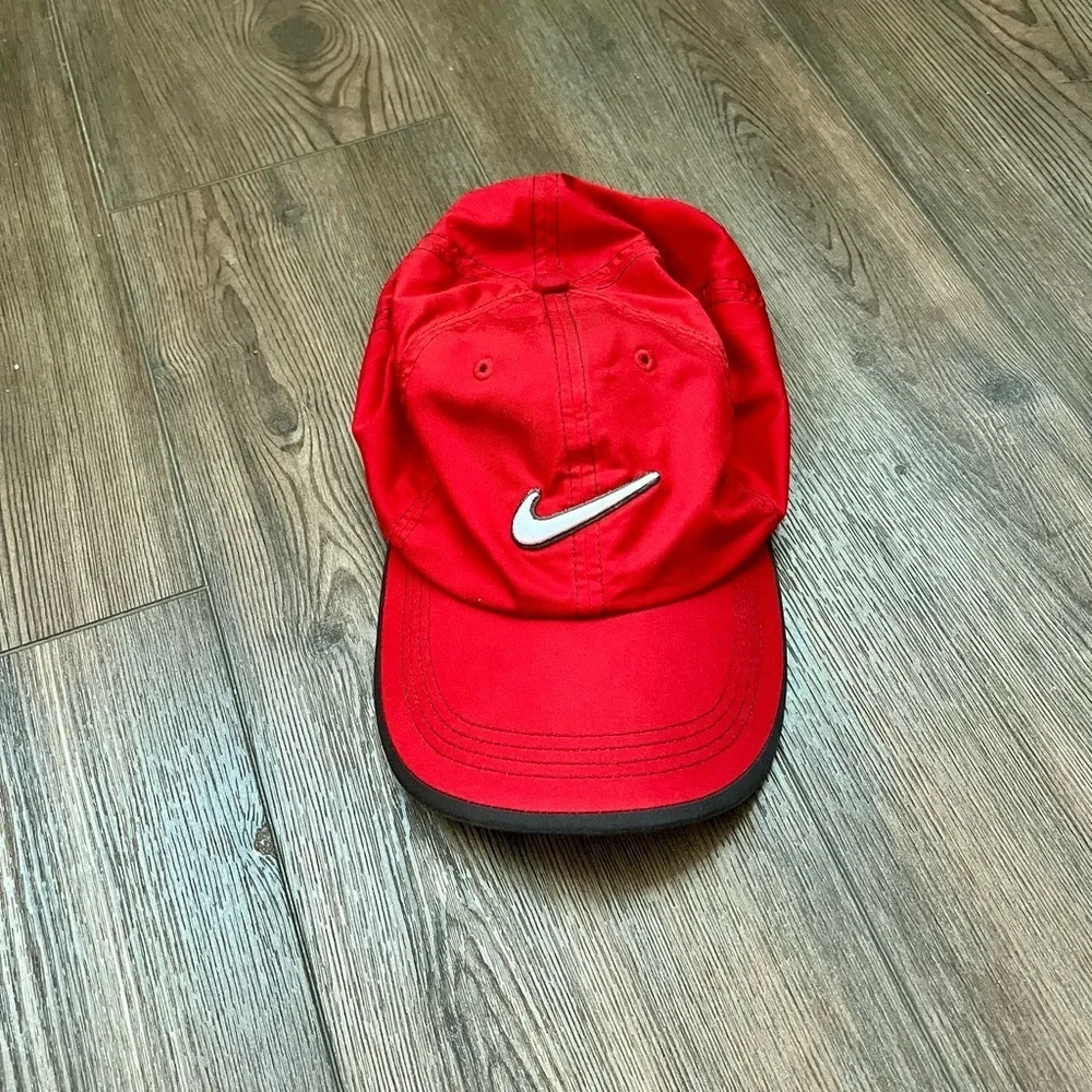 Nike Red and Black Cap